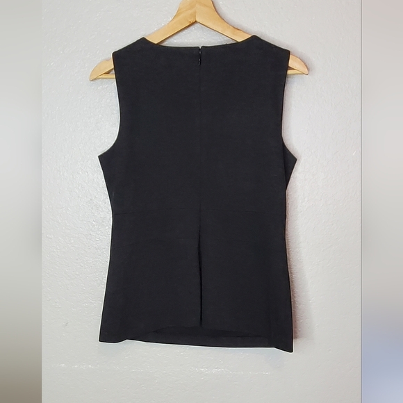 Cabi The Glitz Charcoal Sleeveless Shell Top Embellished Neckline Size 8 - Picture 7 of 8